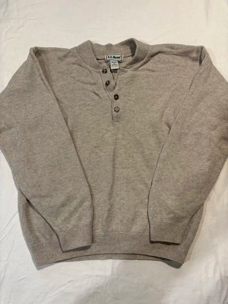 LLBean ウール ボタン セーター M