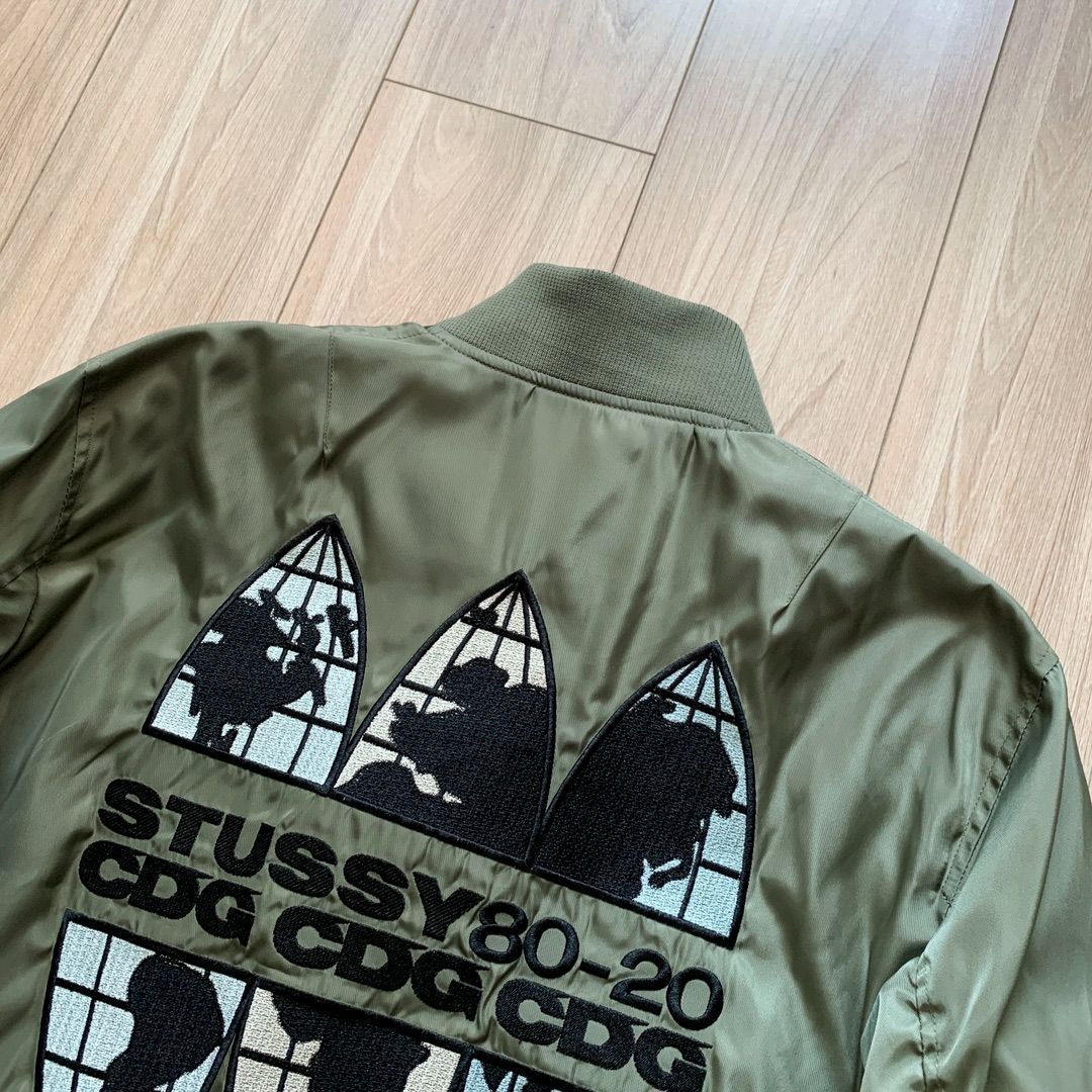 Stussy x CDG MA1 JACKET 40周年記念共同ブランドマップ ジャケット 