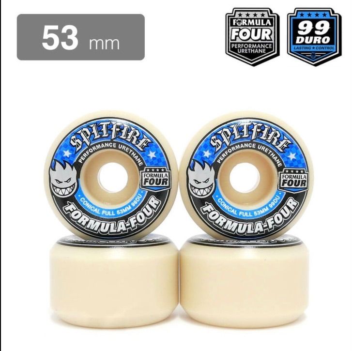 SPITFERE FORMULA FOUR (F4) CONICAL FULL 99D 53mm スピットファイヤーウィール フォーミュラフォースケボーウィール53 スケートボードウィール53