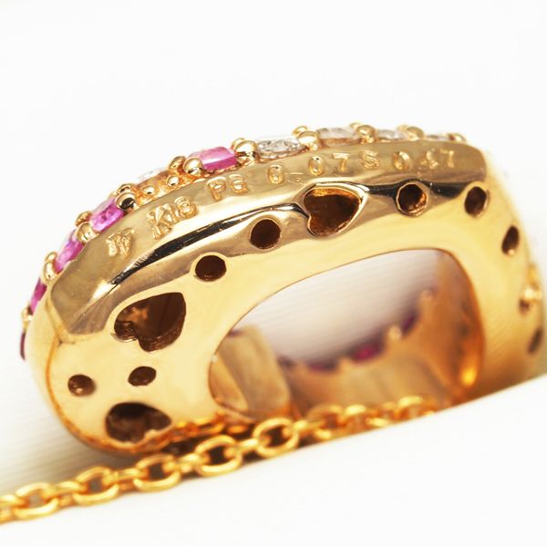 ポンテヴェキオ ネックレス サファイア 0.47ct ダイヤ ダイヤモンド  