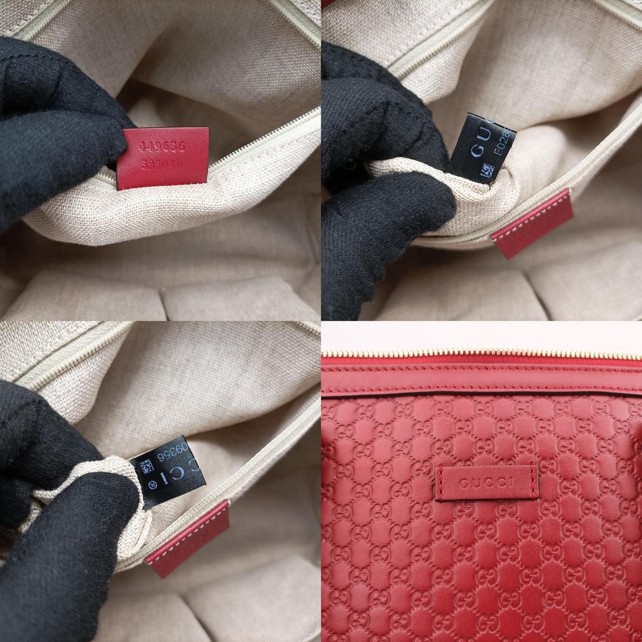 グッチGucciマイクログッチシマレッドレザー449656E028909356