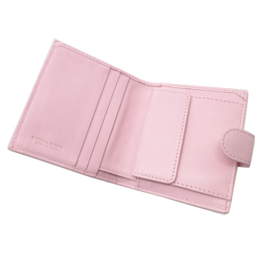 未使用品BOTTEGAVENETAボッテガ二つ折り財布ピンク ボッテガヴェネタ