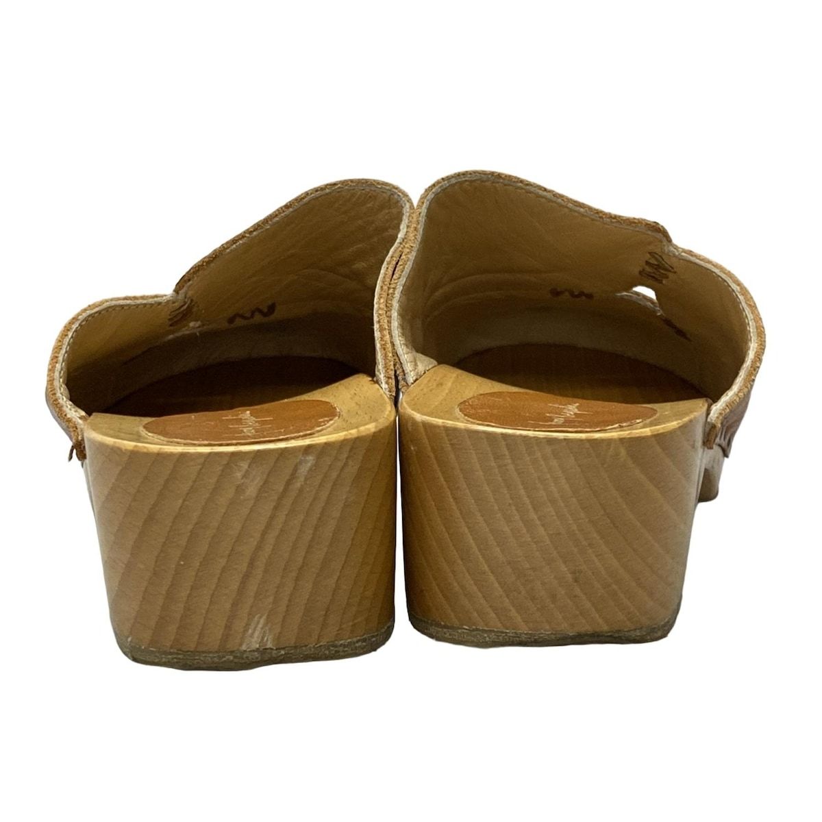 HENRY BEGUELIN エンリーベグリン ミュール 35 1|2 レディース - ブラウン アウトソール張替済 レザー KIN-KAAI_COM