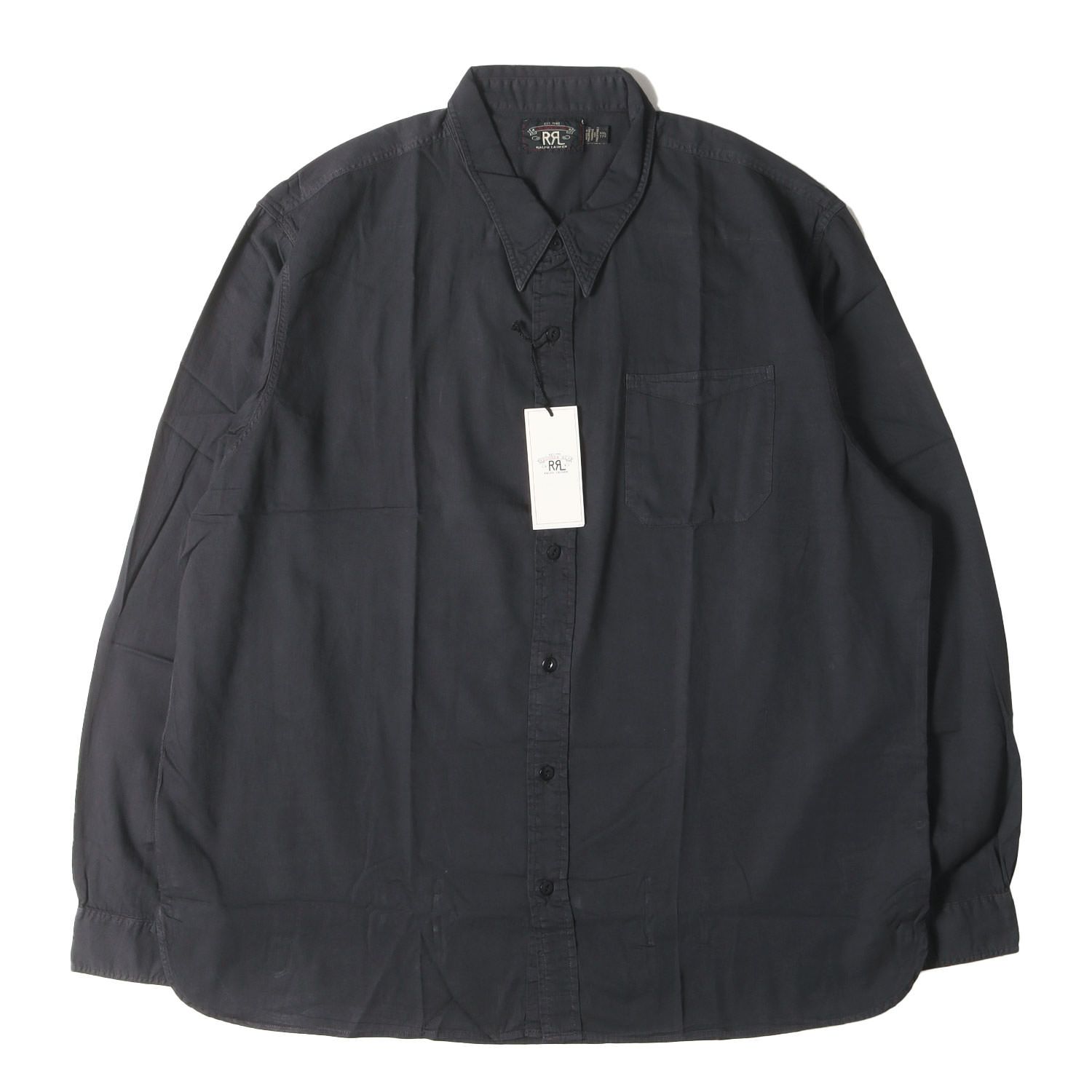 新品】RRL ダブルアールエル シャツ チャコールブラック サイズ:XXL 