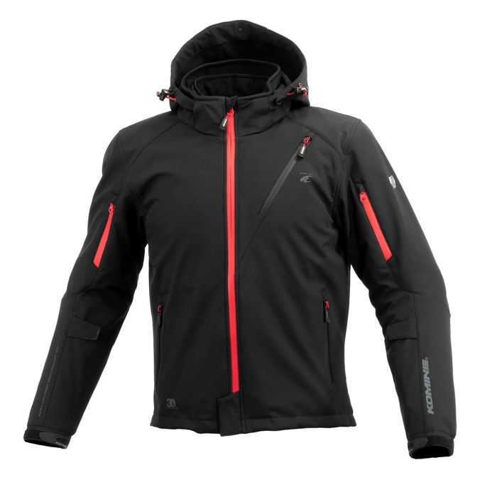 5営業日で発送 コミネ JK-5792 Protect Softshell W-Parka-IFU 07-5792 Neo Black Red XL