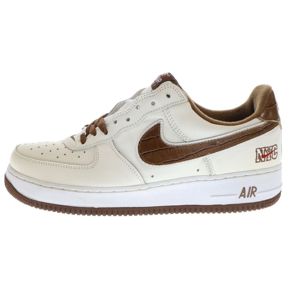 NIKE (ナイキ) 【観賞用 2003年製 】AIR FORCE 1 LOW NYC エアフォース1 ニューヨークシティ ローカットスニーカー US10/28.0cm ブラウン/ホワイト 306509-121