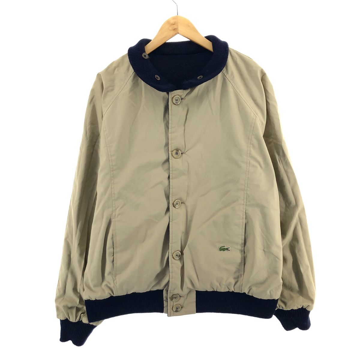 古着 80年代 ラコステ LACOSTE IZOD リバーシブル ジャケット メンズXL 