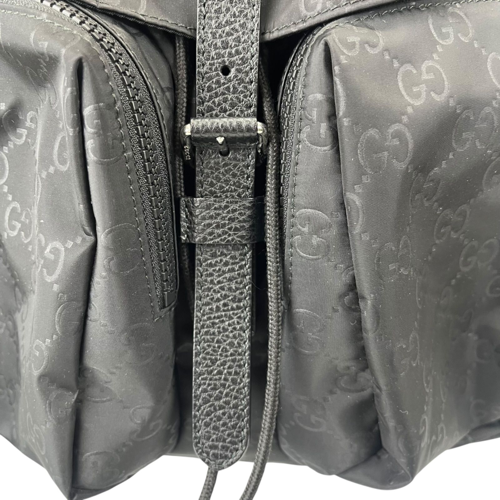 ○美品 グッチ GUCCI ナイロン GG柄 軽量 リュック バックパック