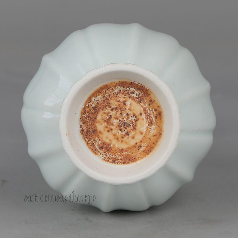 宋湖田窯影青釉瓜稜双耳瓶 景徳鎮 陶磁器 装飾品 現代工芸品美術