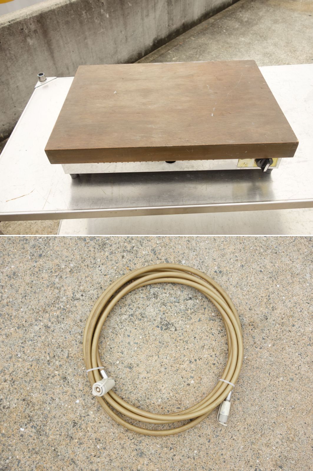 M▽山岡金属工業 ガスグリドル 鉄板焼き お好み焼き プロパンガス LPガス 厚み15mm S-54 31652