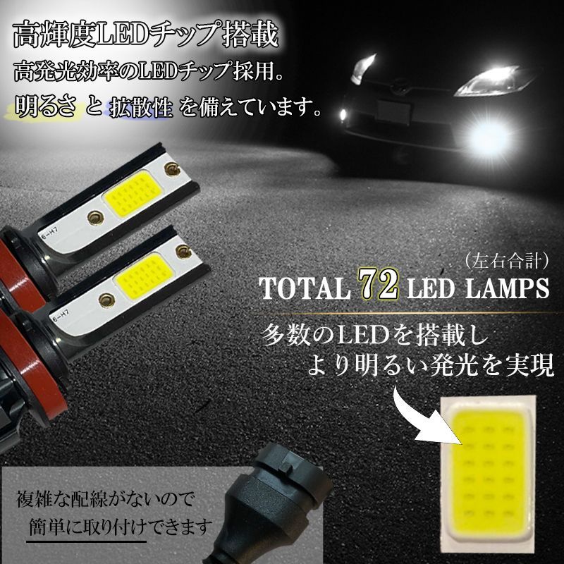 スペーシア MK42S MK53S LEDフォグランプ ホワイト H8 バルブ - メルカリ