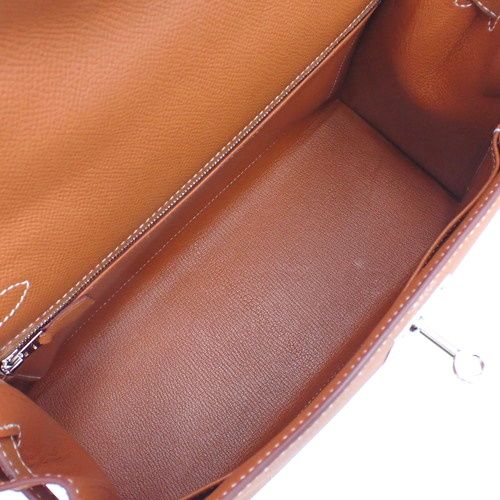 HERMES(エルメス) ケリー 28 (外縫い) ゴールド ブラウン茶 ヴォー