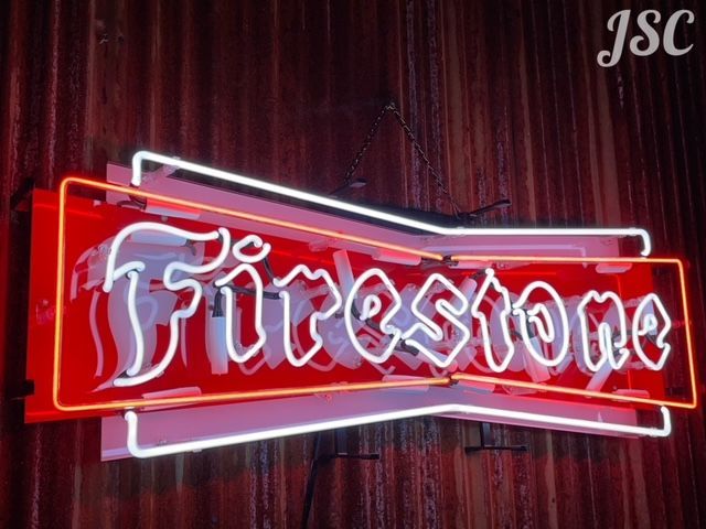 ファイヤーストーン 看板 Firestone 76cm ガレージ 世田谷ベース 1点限り】ファイヤーストーン 看板 Firestone ビンテージ 特大