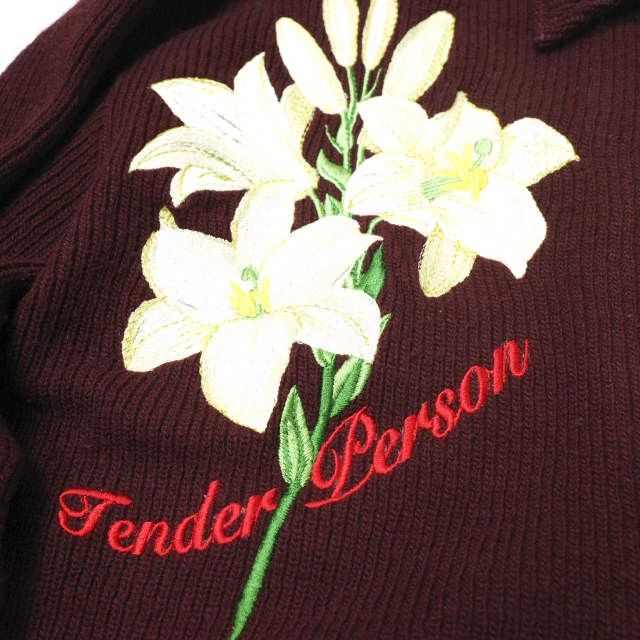 TENDER PERSON テンダーパーソン 23AW 日本製 WHIET LILY EMBROIDERY 