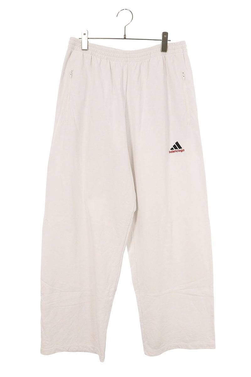 バレンシアガ ×アディダス adidas 23 SS 723904 TNVP 9 ロゴ刺繍ワイドスウェットロングパンツ メンズ M