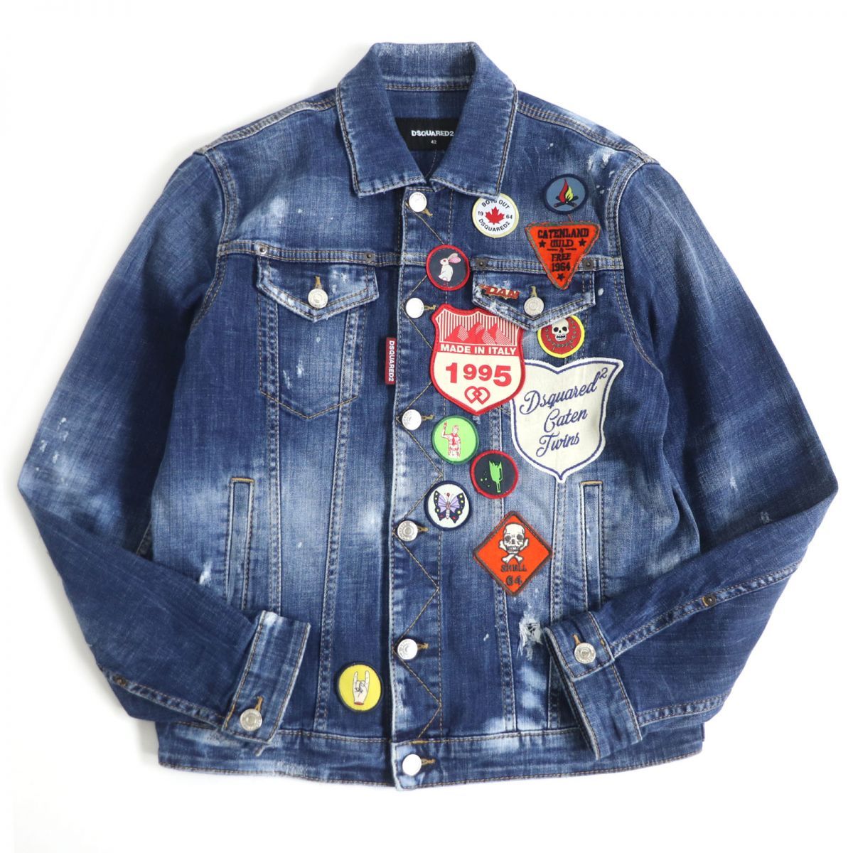 美品□18SS ディースクエアード S74AM0790 Dan Jean Jacket ワッペン  