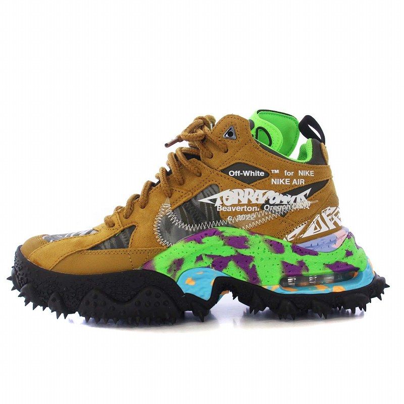 ナイキ NIKE Off-White Air Terra Forma Wheat and Green Strike エアテラフォーマ ウィート アンド  グリーンストライク スニーカー US8.5 26.5cm DQ1615-700 /KH - メルカリ