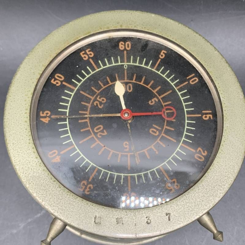 O324 旧日本海軍 高度計 船時計 横航37 刻印 当時物 骨董品 動作未 ヴィンテージ コレクション