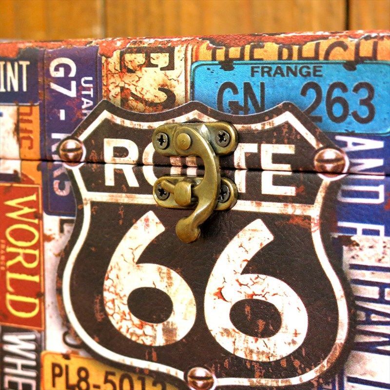 アメリカン雑貨 ルート66 BOX ROUTE66 ナンバープレート アンティーク