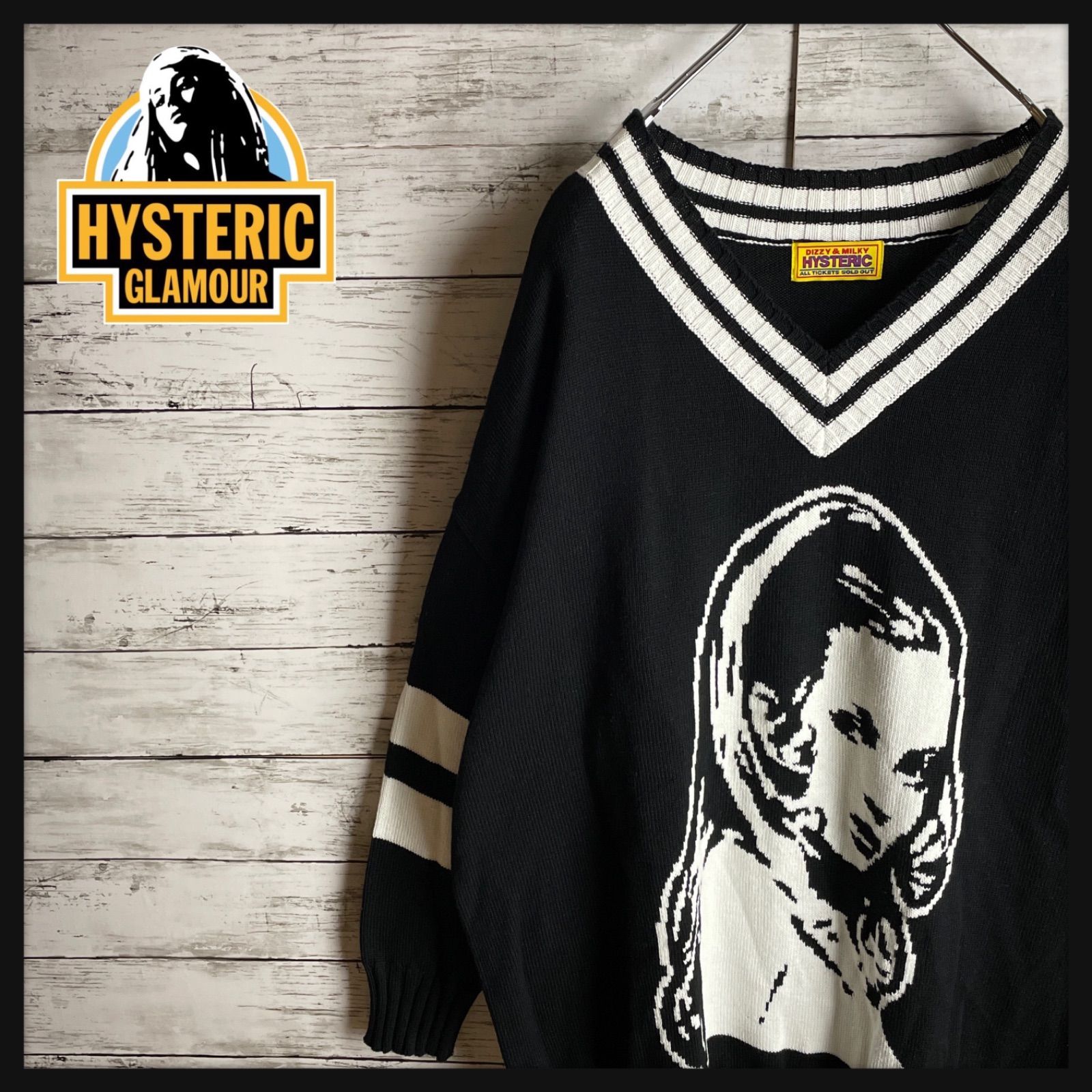 02496【美品・入手困難モデル】ヒステリックグラマー / HYSTERIC GLAMOUR☆豪華ヒスガール オーバーサイズ ニット セーター -  メルカリ