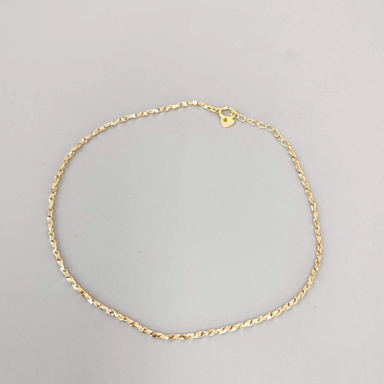 18金 K18 男女兼用 アジャスター付き アンクレット 3ｇ 24～26㎝ D238