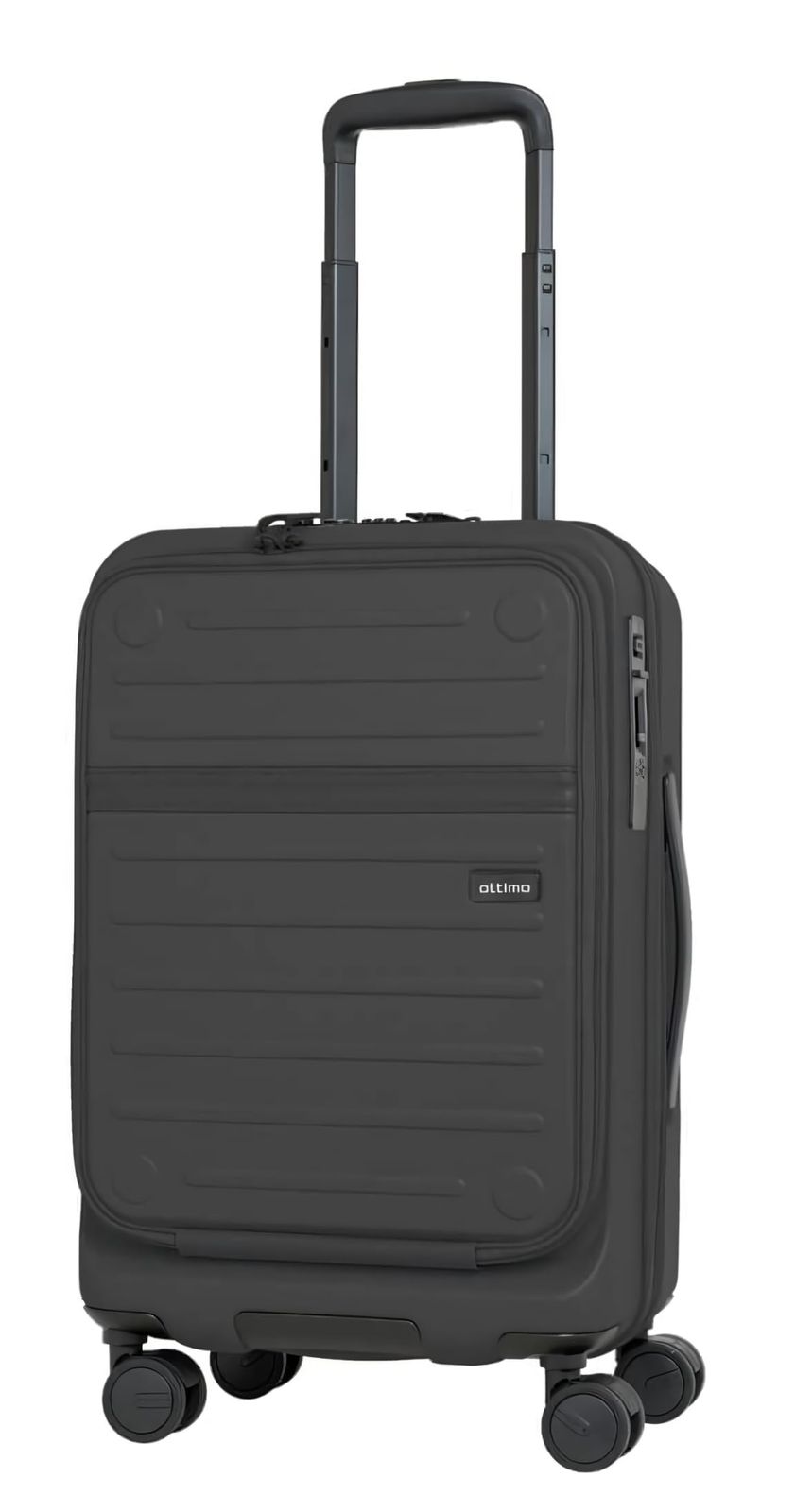 Oltimo スーツケース 機内持ち込み フロントオープン Sサイズ 軽量 TSロック ストッパー付き 37L 3.1kg 50cm OT-0857-50 ブラック