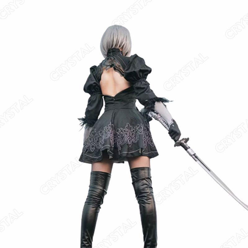 ニーア オートマタ NieR Automata ヨルハ二号B型 2B 全セット 手袋 眼帯 カチューシャ ストッキング コスプレ衣装 仮装変装 コスチューム cosplay