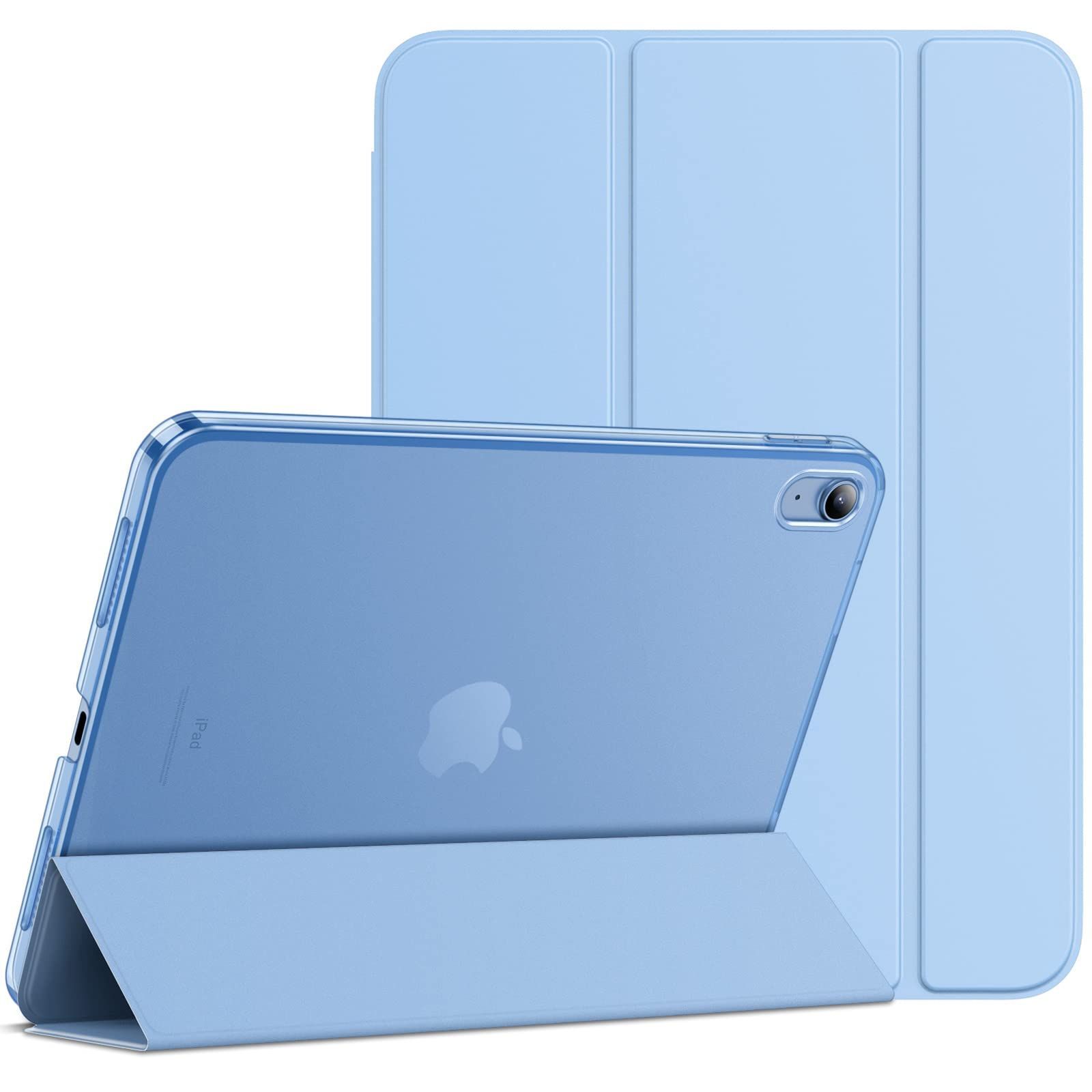 【特価商品】JEDirect iPad 10 ケース（10.9インチ、2022モデル、第10世代用）スリムスタンドハードバック ウェイクアップ/オートスリープ機能付き タブレットカバー (ブルー)