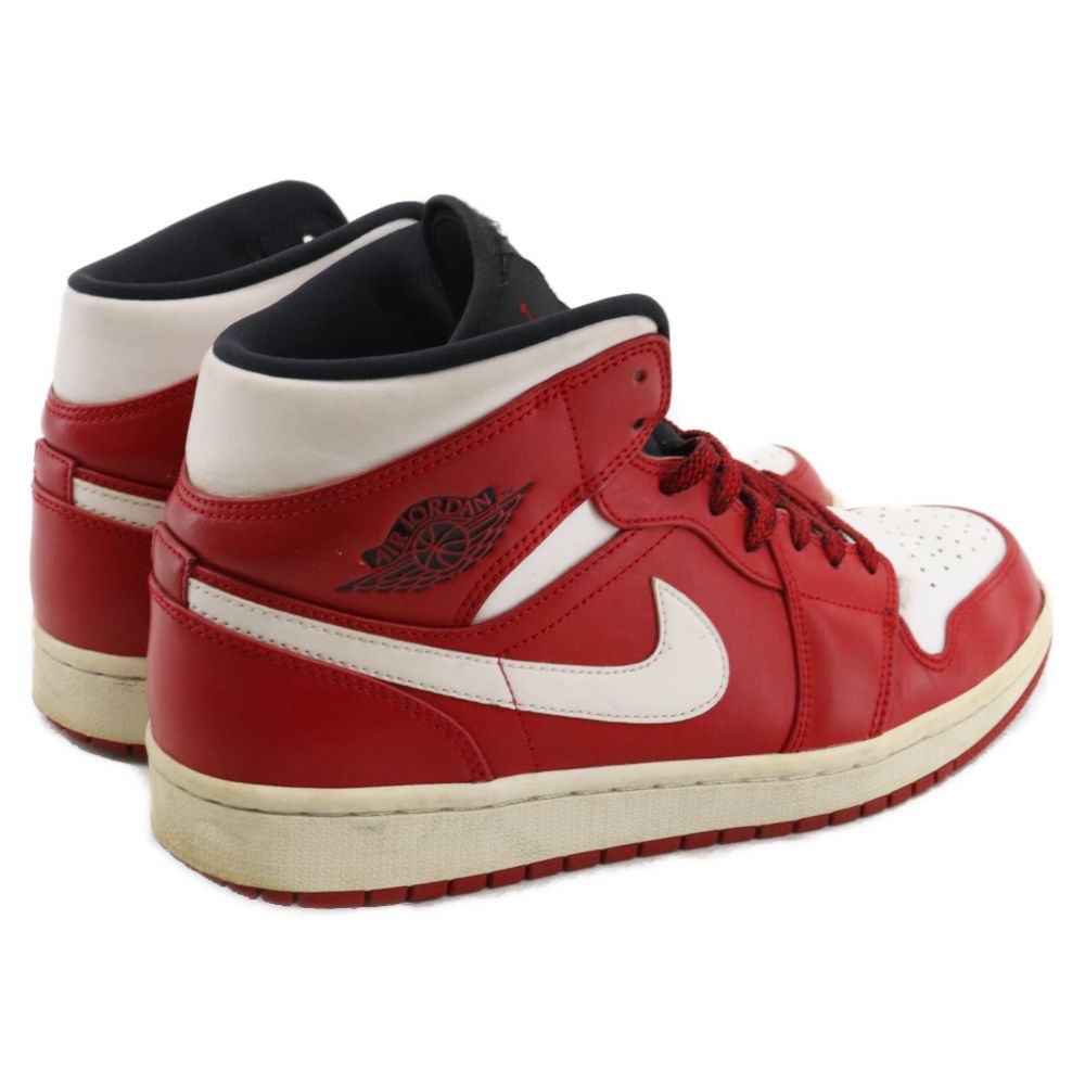 NIKE (ナイキ) AIR JORDAN1 MID RED エアージョーダン 1 ミッドカットスニーカー レッド US8.5/26.5cm 554724-605