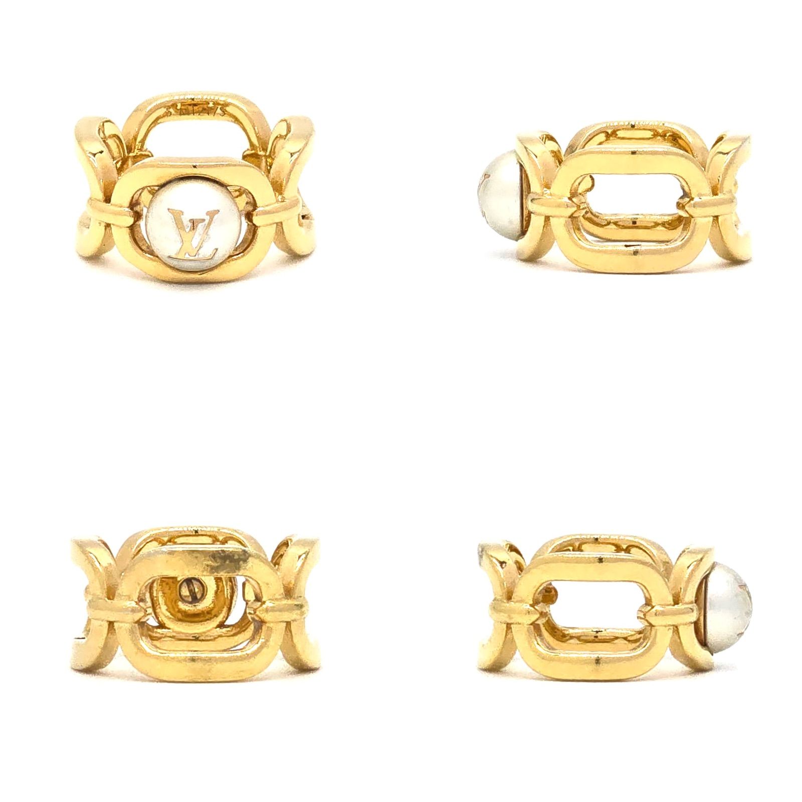 ルイヴィトン リング 指輪 リング・マイ LV チェーン パール M1217S