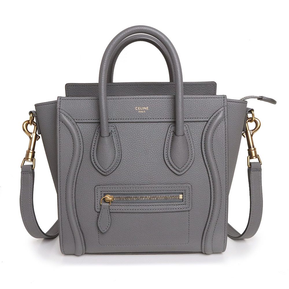 人気定番の CELINE(セリーヌ) 黒 ラゲージナノショッパー ハンドバッグ Bag