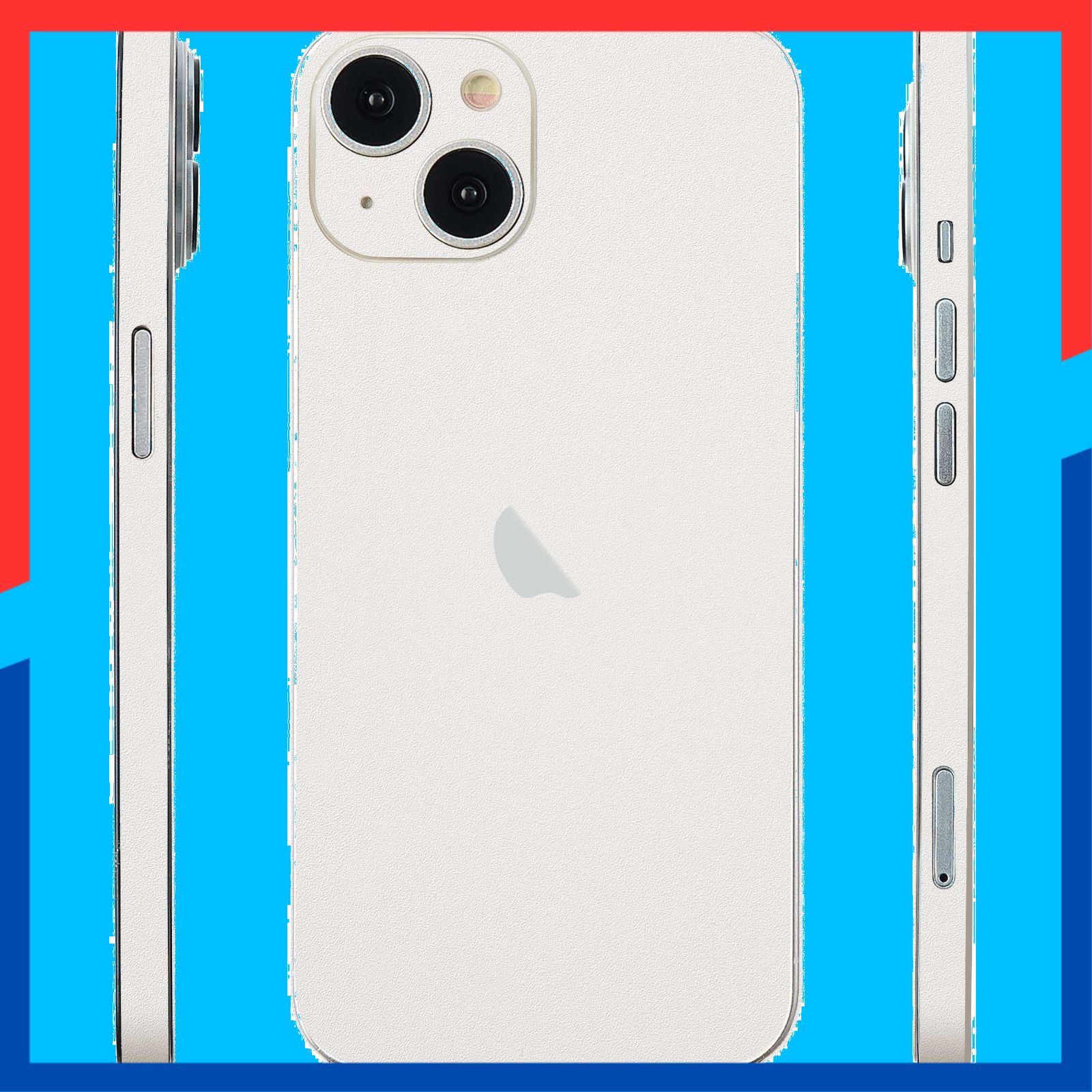【在庫処分】側面あり シンプル PURE 無地 くすみ 互換 WHITE 14 iPhone （4） スキンシール CASETYBOX
