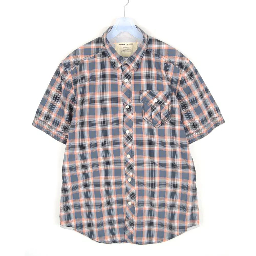 DKNY 半袖 シャツ メンズ S チェック NB6422