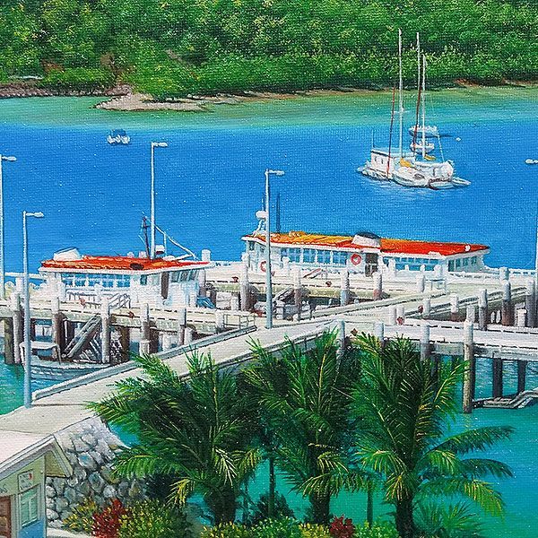 油彩原画 オーストラリア海景F10号