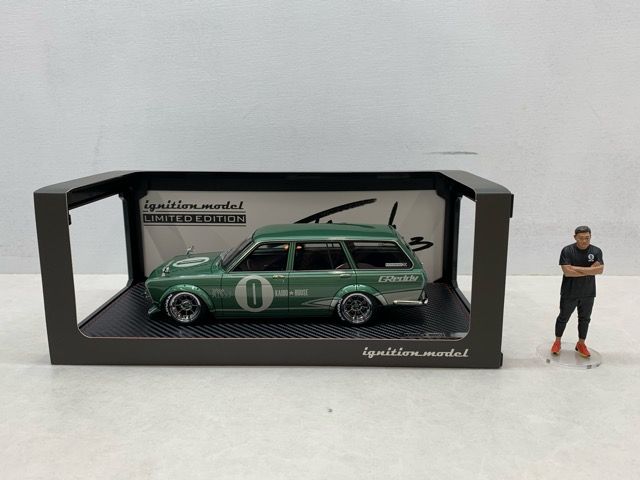 1|18 ignition model 3148 ダットサン ブルーバード ワゴン|ジュン イマイ フィギュア付 MA0698-008 120