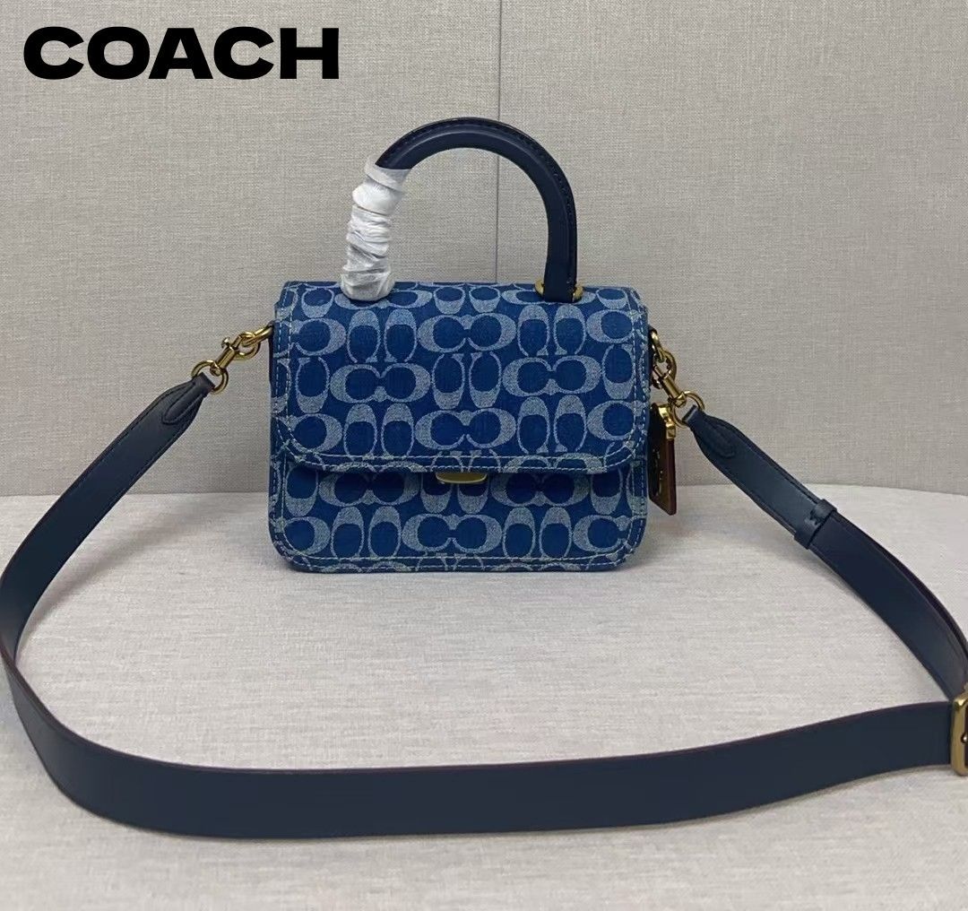 新作 】コーチバッグ COACH ショルダーバッグ シグネチャー デニム レディース ブルー CR694 - メルカリ