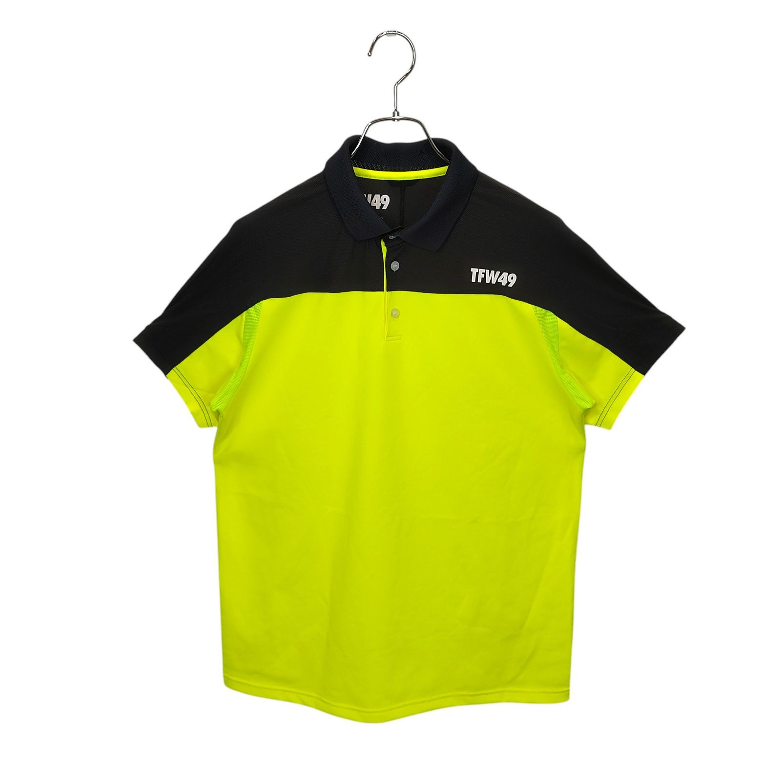 TFW49 ティーエフダブリュー ゴルフ 2025SS SIDE MESH POLO ポロシャツ T102220006 XL イエロー