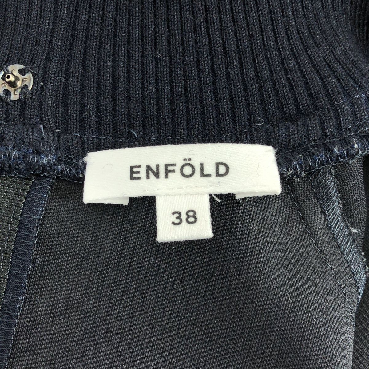 ENFOLD / エンフォルド | ダブルクロス ハイネック ブラウス | 38 | ネイビー | レディース ENFOLD - ENFOLD / エンフォルド | PEダブルクロス ハイネック