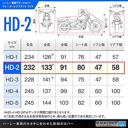 HD2 [デイトナ] バイクカバー HARLEY-DAVIDSON専用 耐水圧20,000mm