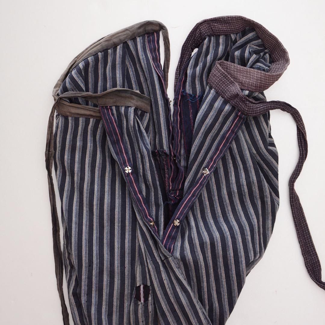 襤褸もんぺ 野良着パンツ 木綿つぎはぎ 昭和中期 ハンドメイド リメイク 古布 Boro Monpe Noragi Pants Cotton Patched Mid-Showa Handmade Remake Vintage Fabric NEXPOTALLINN_EU
