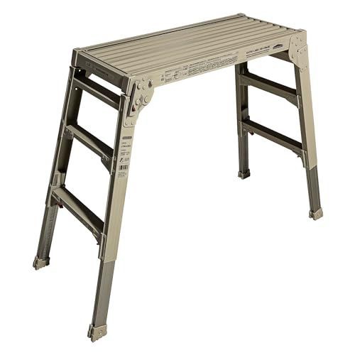 長谷川工業(Hasegawa) 脚部伸縮足場台 DRS-0780c (0.58~0.80m) (17676)2020年モデル 公式長谷川工業 WHATNOT 脚部伸縮足場台 3段 サンドベージュ DRS