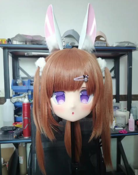 ☆即納 全頭マスク カツラ付き NO.720 マスク ドール ヘッド