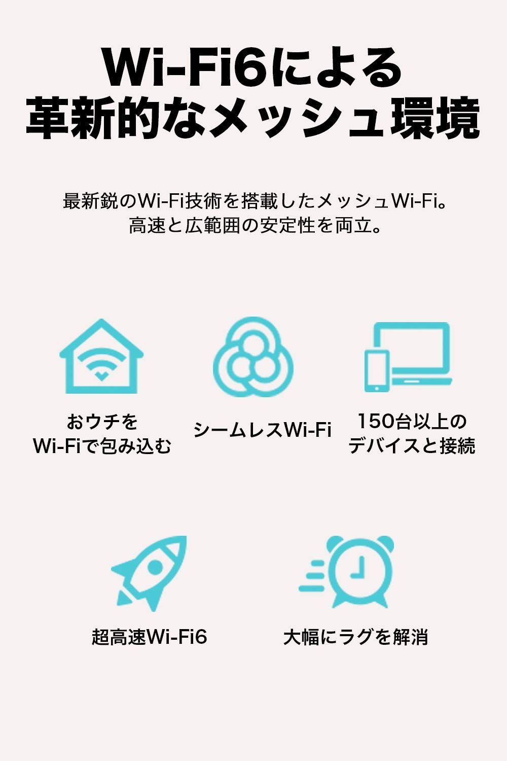 新着商品 TP-Link メッシュ WiFi 6 ルーター PS5 ipad Nintendo Switch iPhone シリーズ メーカー動作 済み Alexa 認定製品 スマートテレビ 対応 メッシュWi-Fi無線LANルーター スマート