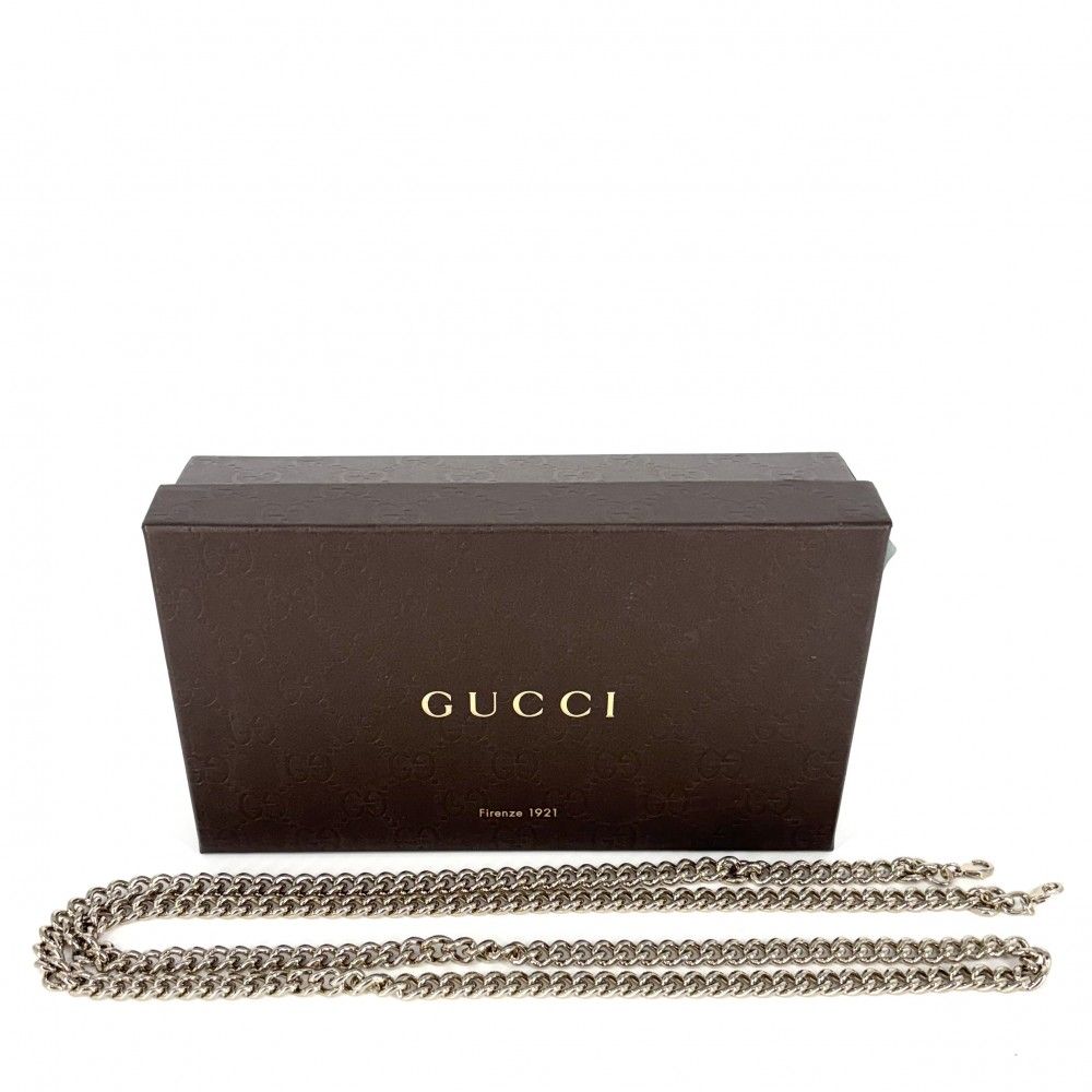 関税負担なし☆GUCCI グッチ GGレザーチェーンウォレット グッチ チェーンウォレット レディース インターロッキングG