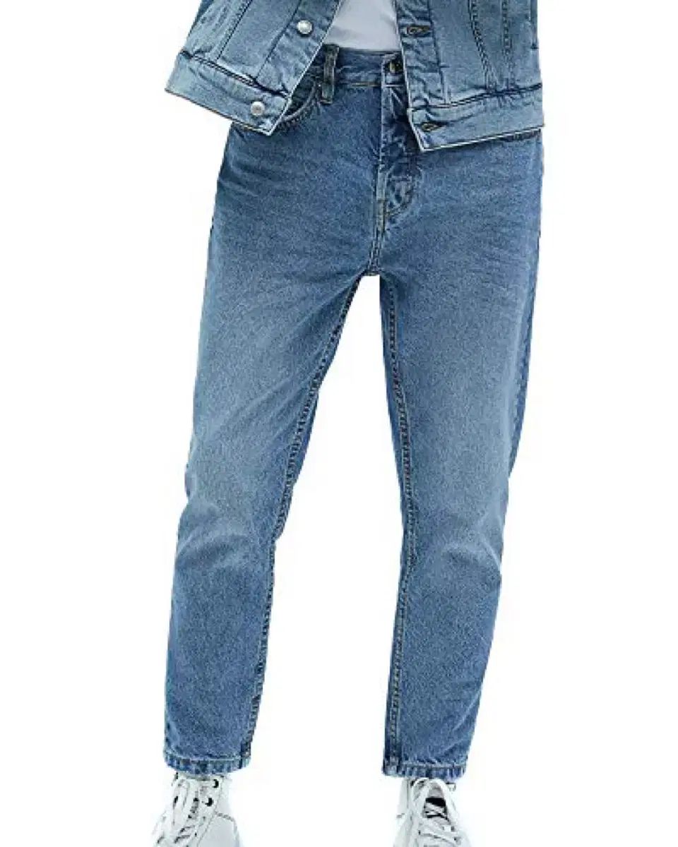ZARA クラシックフィット ヴィンテージ ウォッシュ ライトブルー