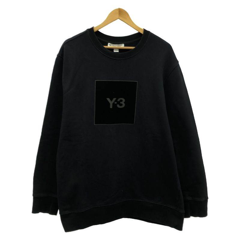 【中古】Y-3 ベルベットボックスロゴスウェット サイズ2XL ブラック HB3324 ワイスリー[17]
