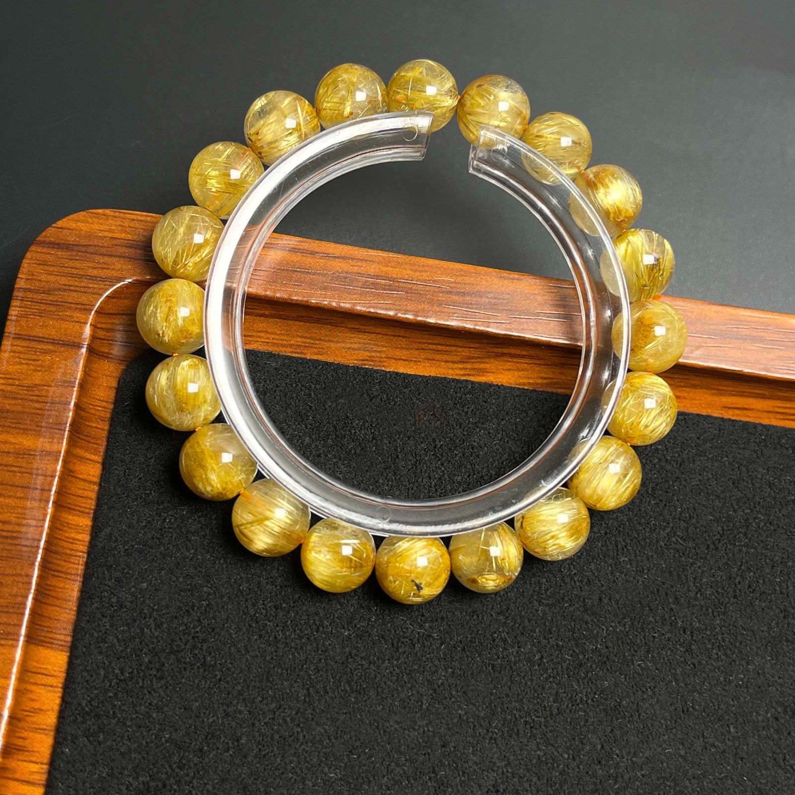 綺麗 EU製 ☆極!極満針ルチルクォーツ☆ブレスレット