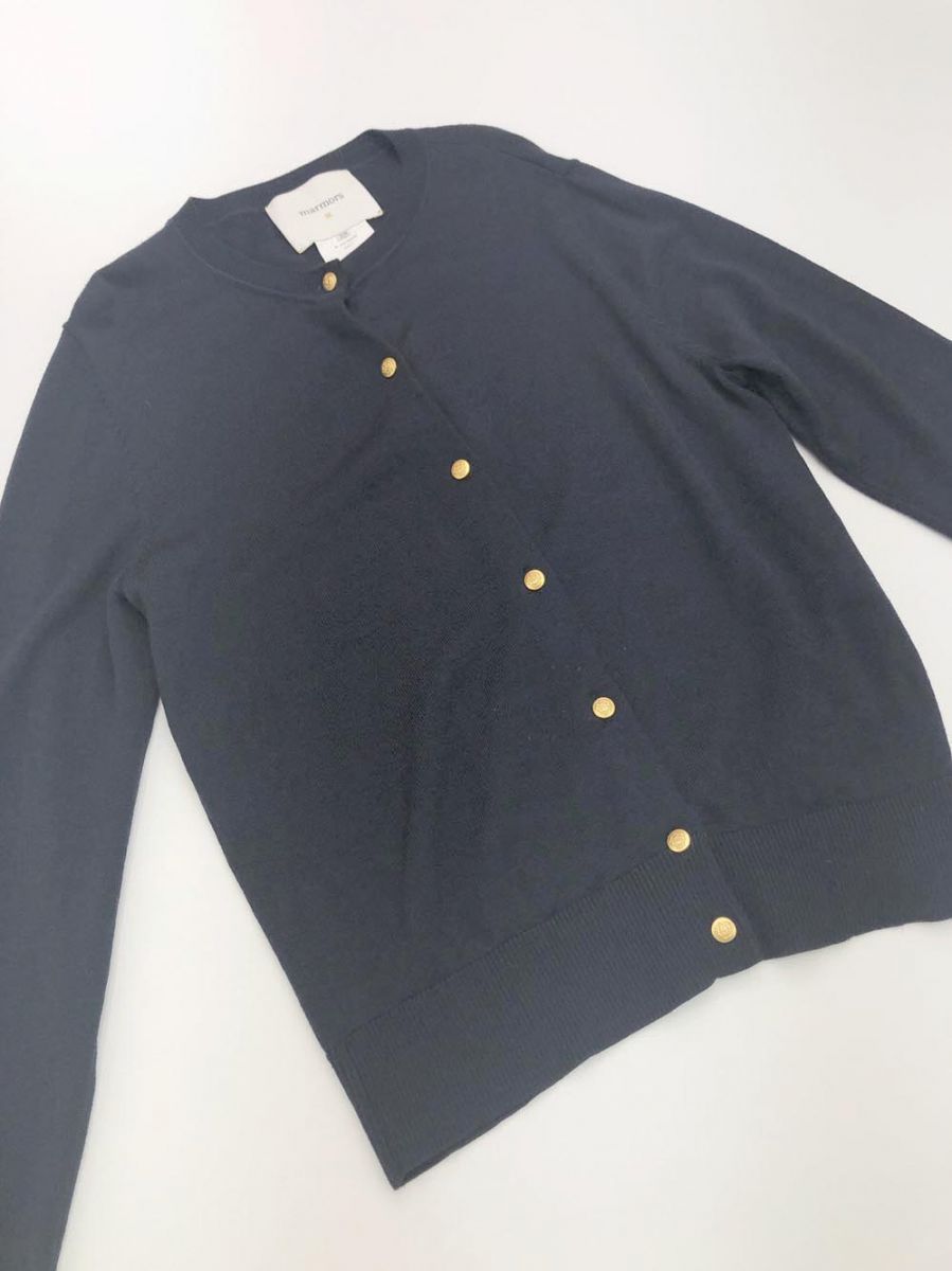 □美品 marmors マルモア 23AW アンピリング 金ボタン 長袖 0221308048 