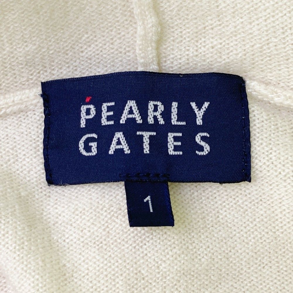 サイズ：1 PEARLY GATES パーリーゲイツ  ニット パーカー  ホワイト系 [240101468746] ゴルフウェア レディース ストスト サイズ：1 PEARLY GATES パーリーゲイツ ニット パーカー