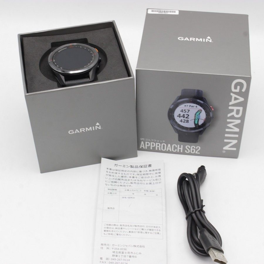 GARMIN Approach S62 Black 010-02200-20 ゴルフナビ スマートウォッチ アプローチ ガーミン 本体